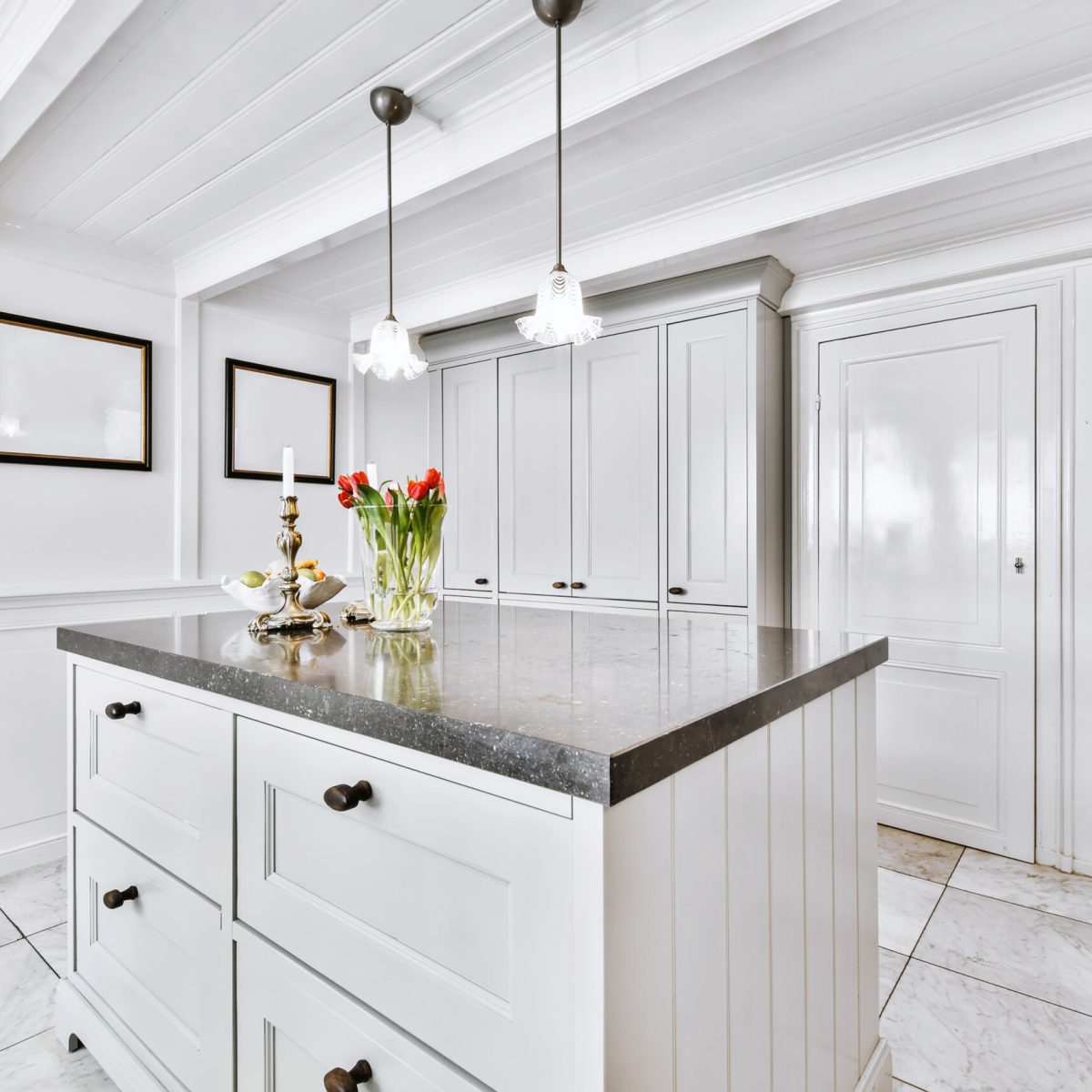 Interior of a beautiful kitchen of an elite house
